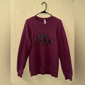 Burgundy Graphic Sweatshirt fairy godmother size medium woman’s